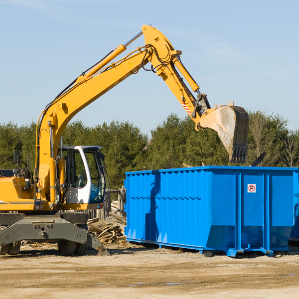 what happens if the residential dumpster is damaged or stolen during rental in Brown County